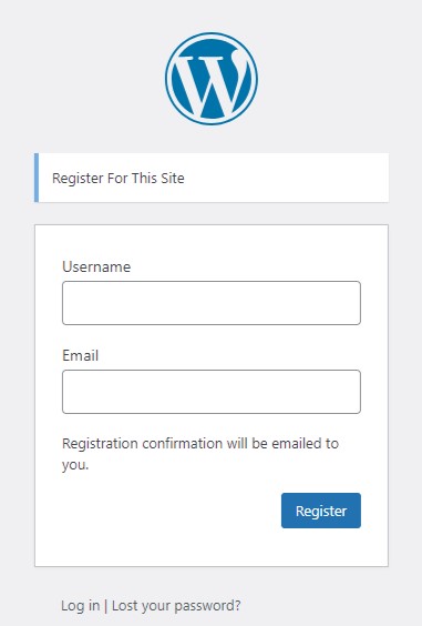 Image of the registration form