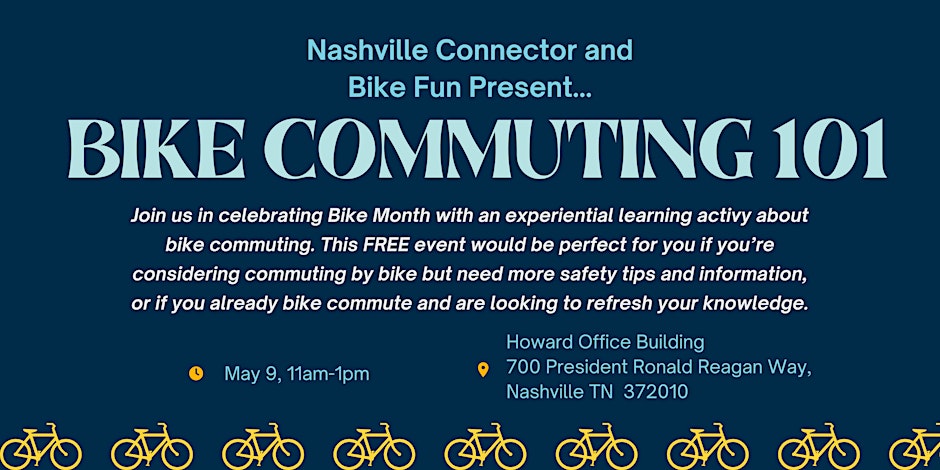 Bike commuting 101 event flyer