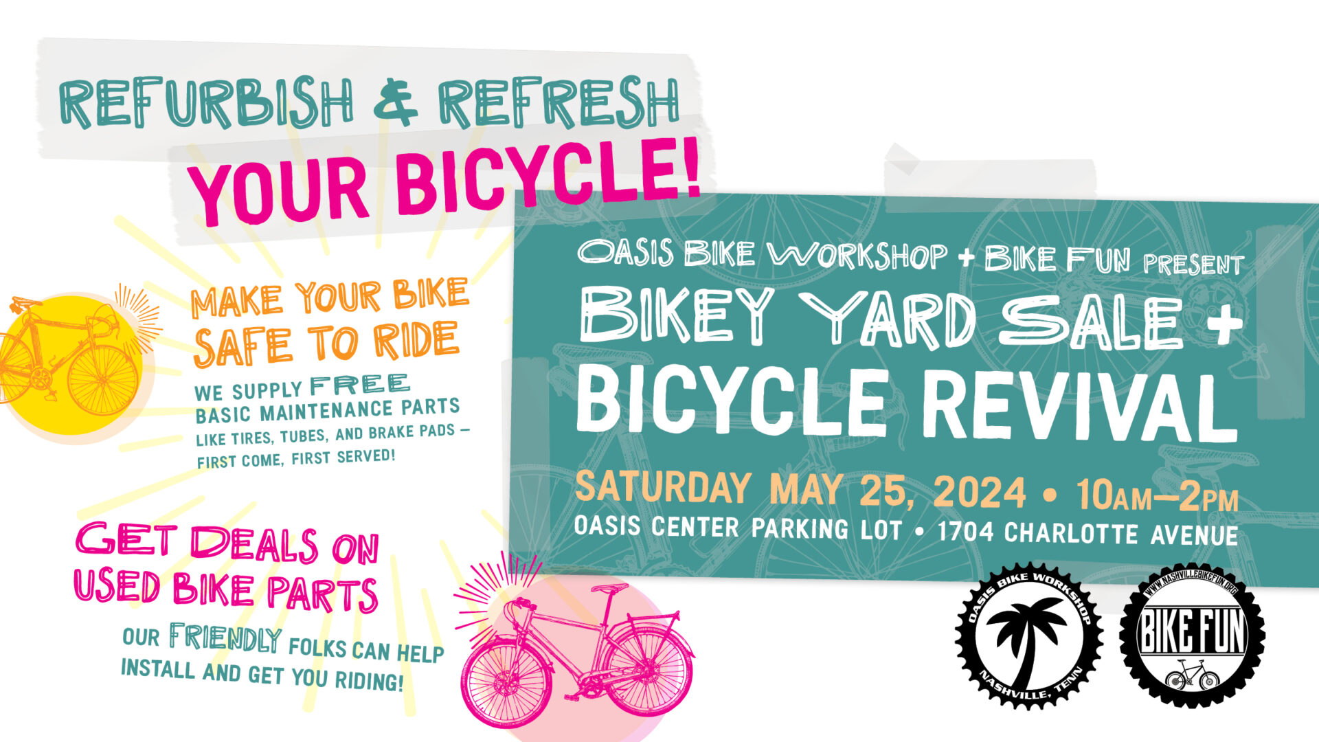 Bike Yard Sale & Bicycle Revival flyer