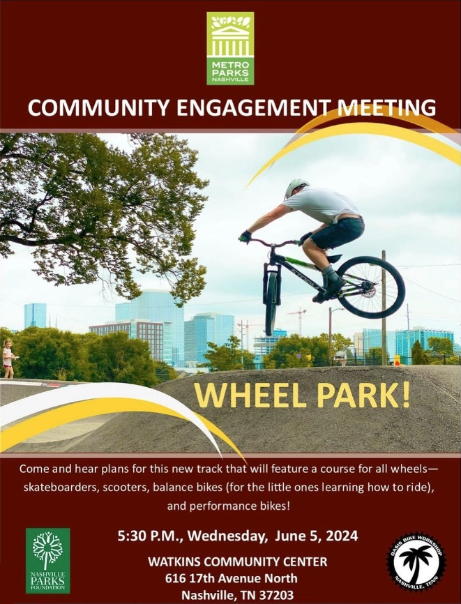 Wheel Park Community Engagement flyer