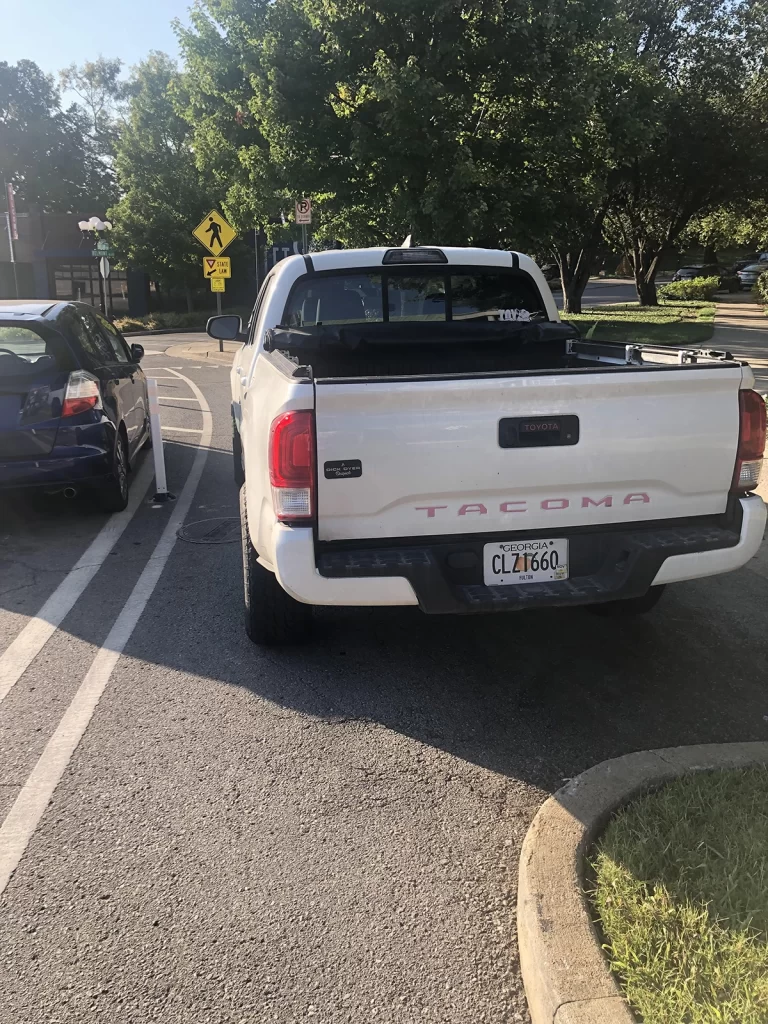 Truck parked in bike lane