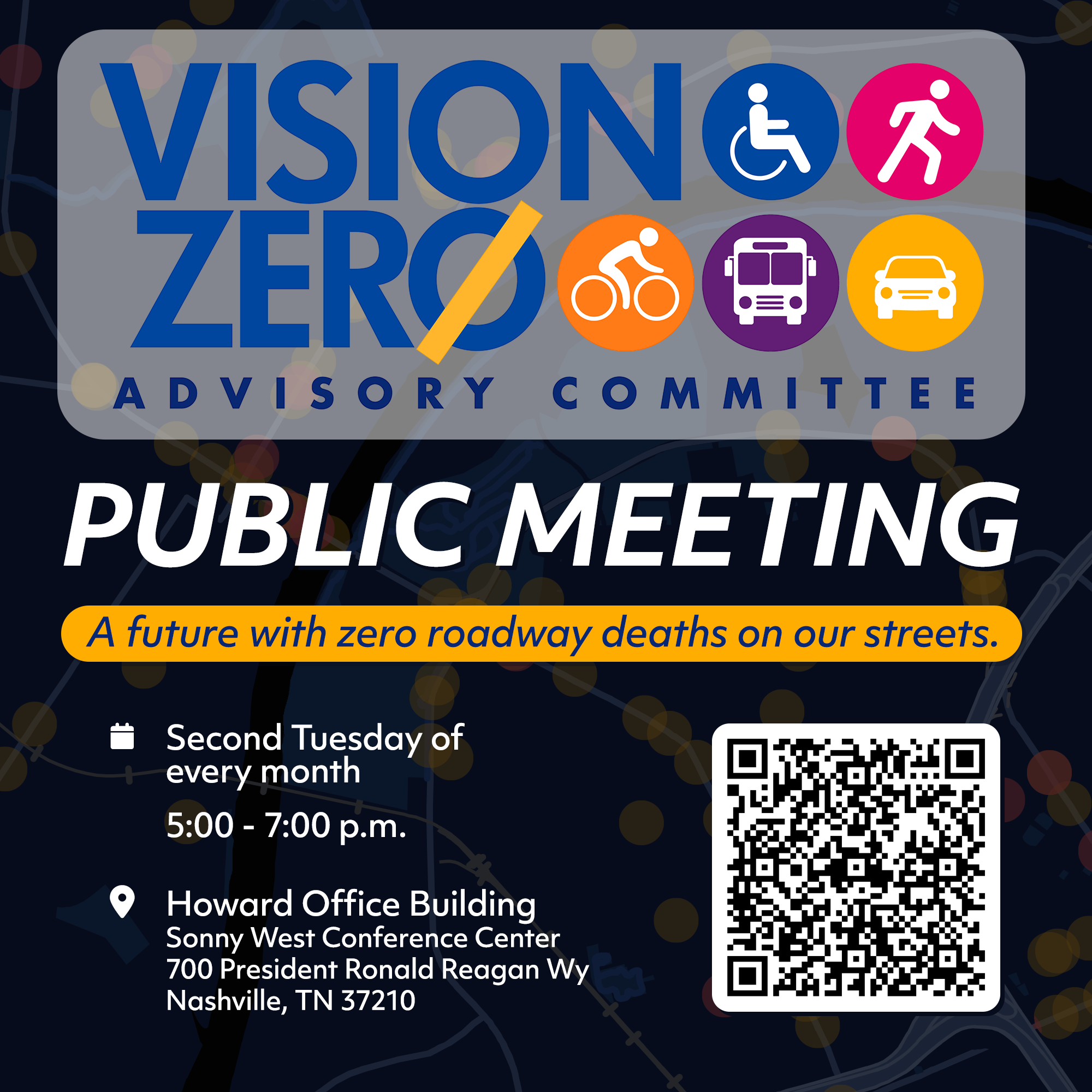 Vision Zero Advisory Committee Meeting Flyer